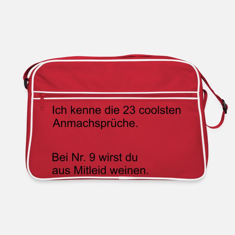 Die coolsten Anmachsprueche Retro Tasche