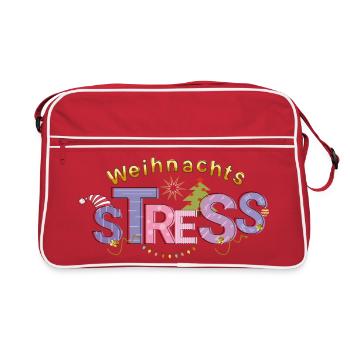 Christmas Stress - Retro Bag - red/white - Front