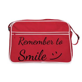 Remember to Smile - Retro Bag - red/white - Front