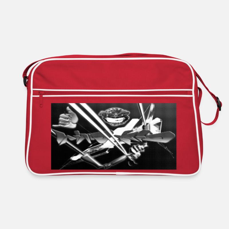 Fratzengesicht Neon Kontrast Retro Tasche