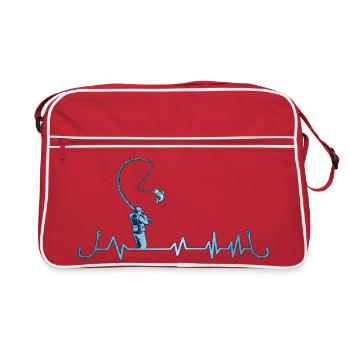 Heartbeat Fishing Angler Fish - Retro Bag - red/white - Front