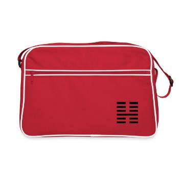 15 Kien - Humility (Hexagram) - Retro Bag - red/white - Front