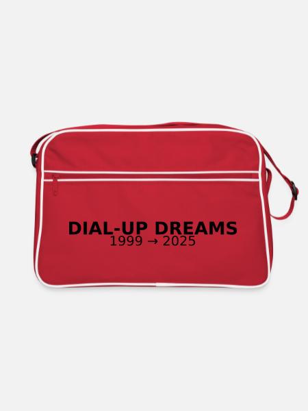 DIAL-UP DREAMS - Retro Bag - red/white - Front