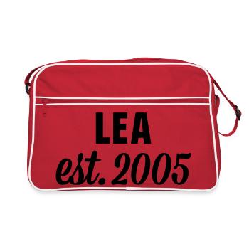 Lea est 2005 - Retro Tasche - Rot/Weiß - Vorne