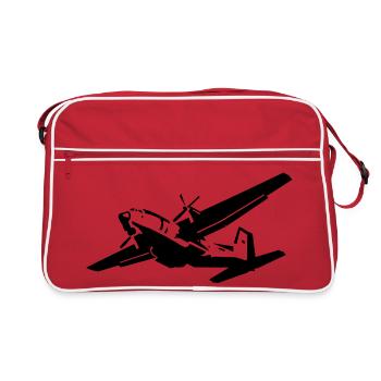 C-160 Transall - Retro Tasche - Rot/Weiß - Vorne