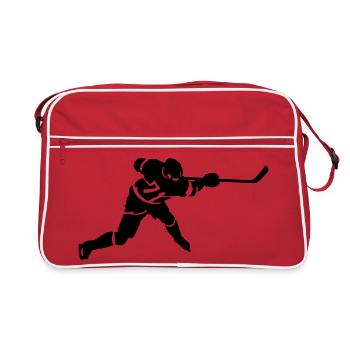 Eishockey - Retro Tasche - Rot/Weiß - Vorne