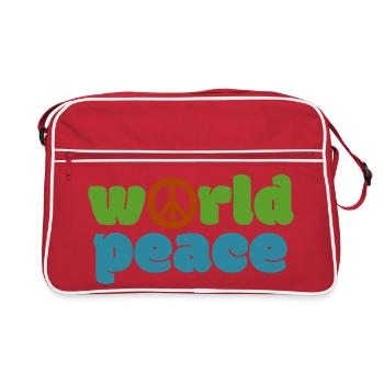 Paix mondiale - Couleur - Sac Retro - rouge/blanc - Devant