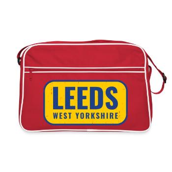Conception de l’enseigne Leeds West Yorkshire - Sac Retro - rouge/blanc - Devant
