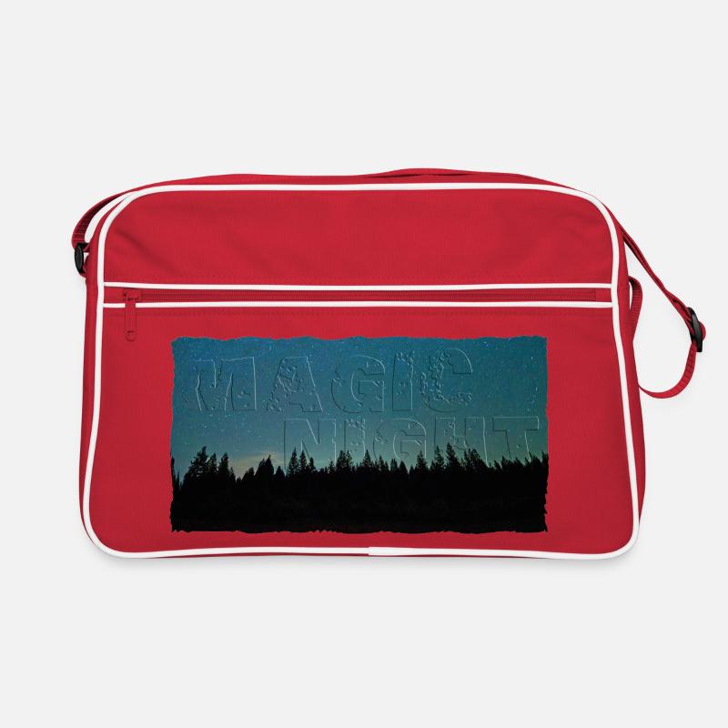 Magic Night | Night sky with forest (2nd upload) Retro Bag