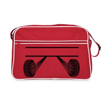 Car Racing Name Banner 4 - Retro Bag - red/white - Front