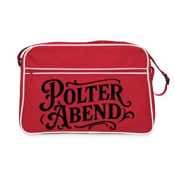 Polter Abend Bräutigam Party - Retro Tasche - Rot/Weiß - Vorne
