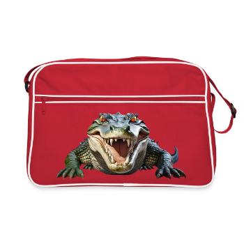 Crocodile - Retro Bag - red/white - Front