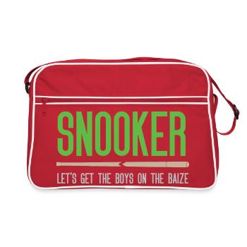 Snooker – Lasst uns die Jungs auf die Bühne bringen - Retro Tasche - Rot/Weiß - Vorne
