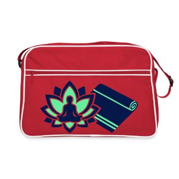 Plan du tapis de yoga de méditation - Sac Retro - rouge/blanc - Devant