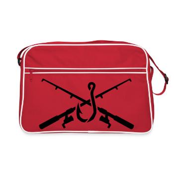 Cannes à pêche, hameçons, pêche, club de pêche - Sac Retro - rouge/blanc - Devant