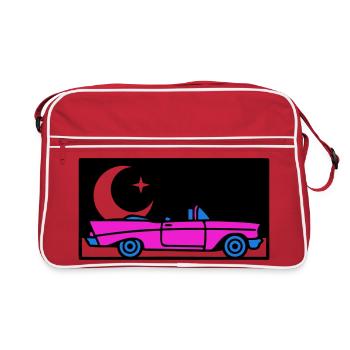Retro 80s Convertible Graphic - Retro Bag - red/white - Front