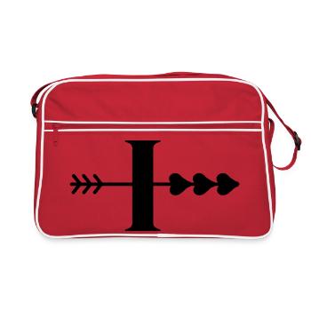 Lettre i flèche cœur - Sac Retro - rouge/blanc - Devant