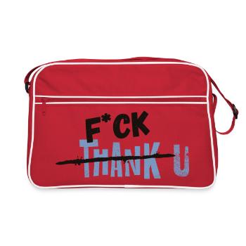 F*CK THANK U Blue Statement - Retro Bag - red/white - Front