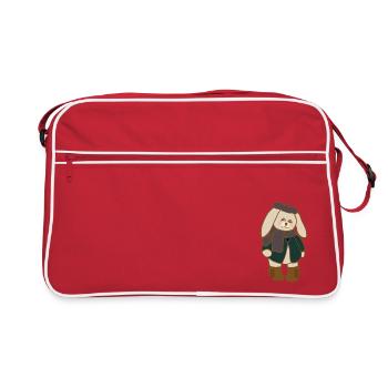 Lapin à l’automne - Sac Retro - rouge/blanc - Devant