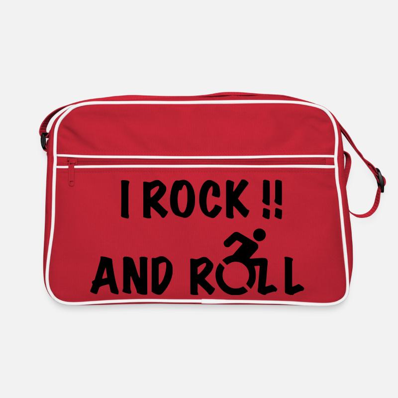 Je fais du rock and roll dans mon fauteuil roulant # Sac Retro