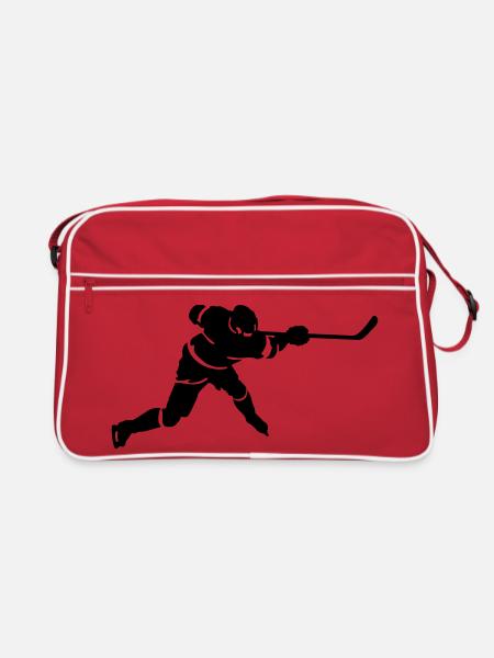Eishockey - Retro Tasche - Rot/Weiß - Vorne