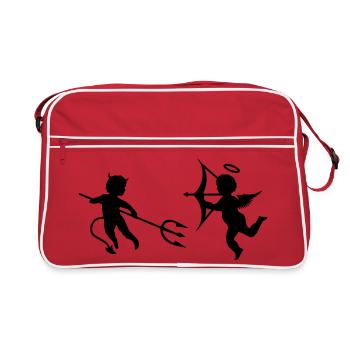 Un petit diable et un petit ange - Sac Retro - rouge/blanc - Devant