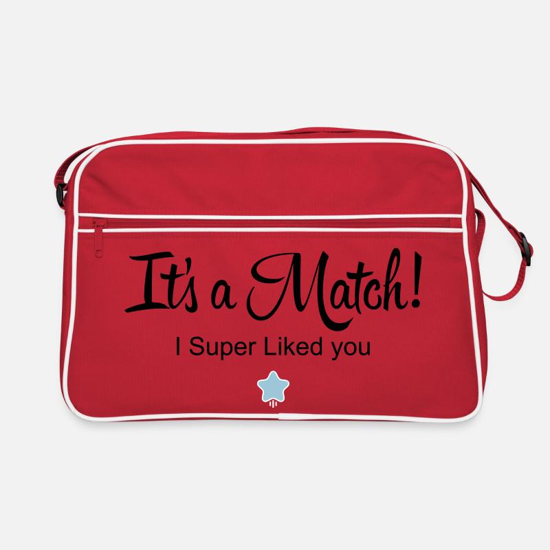 It's a Match! I Super Liked you - Retro Bag - red/white