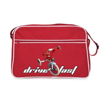 Dreirad - Retro Tasche - Rot/Weiß - Vorne