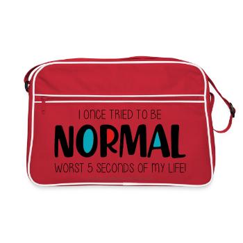 I once tried to be normal - Retro Bag - red/white - Front