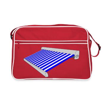 Protection solaire bleu blanc - Sac Retro - rouge/blanc - Devant