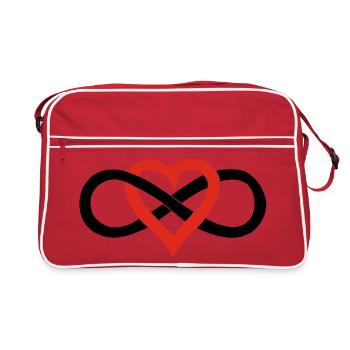 Infinite Love (Black) - Retro Bag - red/white - Front