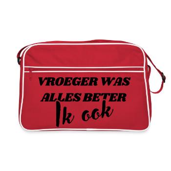 Everything used to be better, me too # - Retro Bag - red/white - Front
