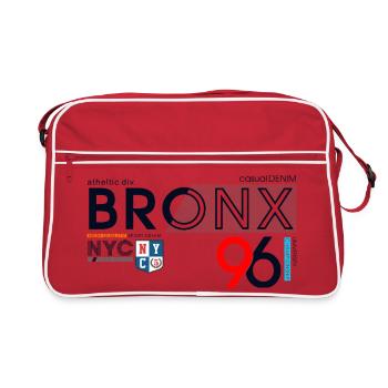 Design streetwear urbain du Bronx - Sac Retro - rouge/blanc - Devant
