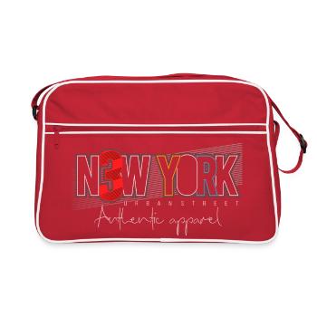 Cool NY-Urbanist Design - Retro Bag - red/white - Front