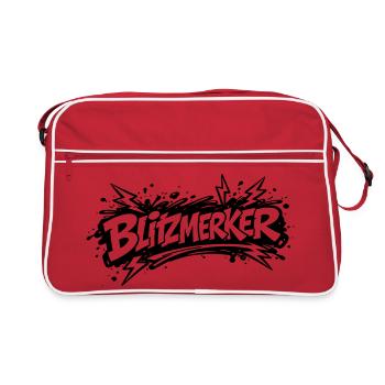 Blitzmerker - Retro Tasche - Rot/Weiß - Vorne