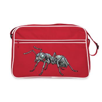 Metal Ant Roboame Ant Cool Ant Motif - Retro Bag - red/white - Front