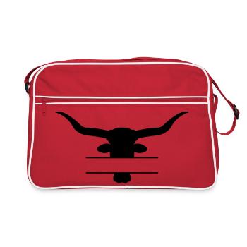 Longhorn split frame - Retro Bag - red/white - Front