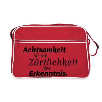 Mindfulness Tenderness - Retro Bag - red/white - Front