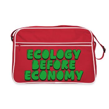 ecology before economy - Retro Bag - red/white - Front