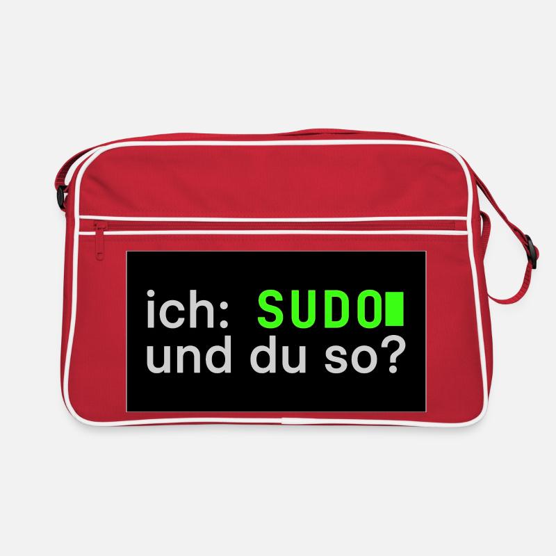 ich: SUDO und du so? Linux Sticker Design Retro Tasche