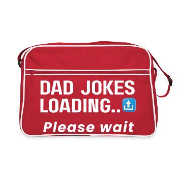 Dad Jokes Loading, please wait t-shirt - Retro Bag - red/white - Front