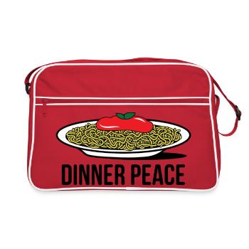 Pop Art spaghetti with tomato sauce  - Retro Bag - red/white - Front