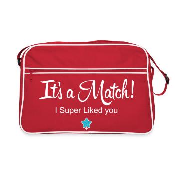 C’est un match ! Je t’aimais super bien - Sac Retro - rouge/blanc - Devant
