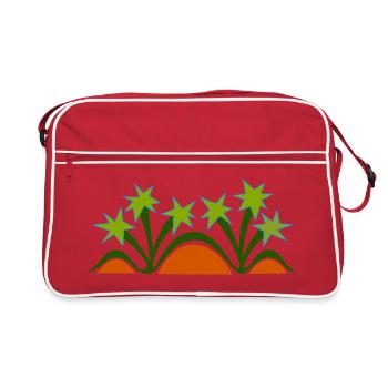 Palmiers et dunes par Cean - Sac Retro - rouge/blanc - Devant