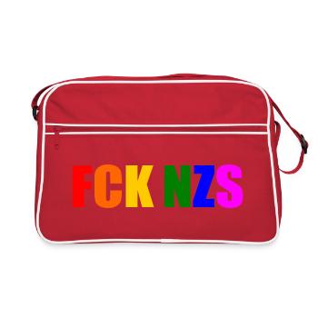Fck nzs - Retro Tasche - Rot/Weiß - Vorne