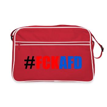Fck afd - Retro Tasche - Rot/Weiß - Vorne