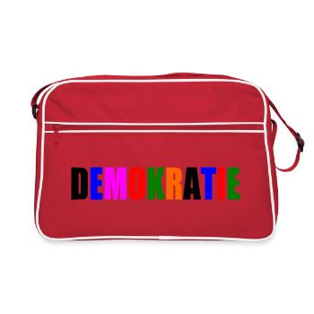 Démocratie - Sac Retro - rouge/blanc - Devant