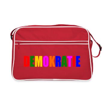 Démocratie - Sac Retro - rouge/blanc - Devant