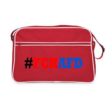 Fck afd - Retro Tasche - Rot/Weiß - Vorne