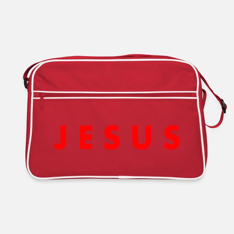 Jesus - Retro Tasche - Rot/Weiß